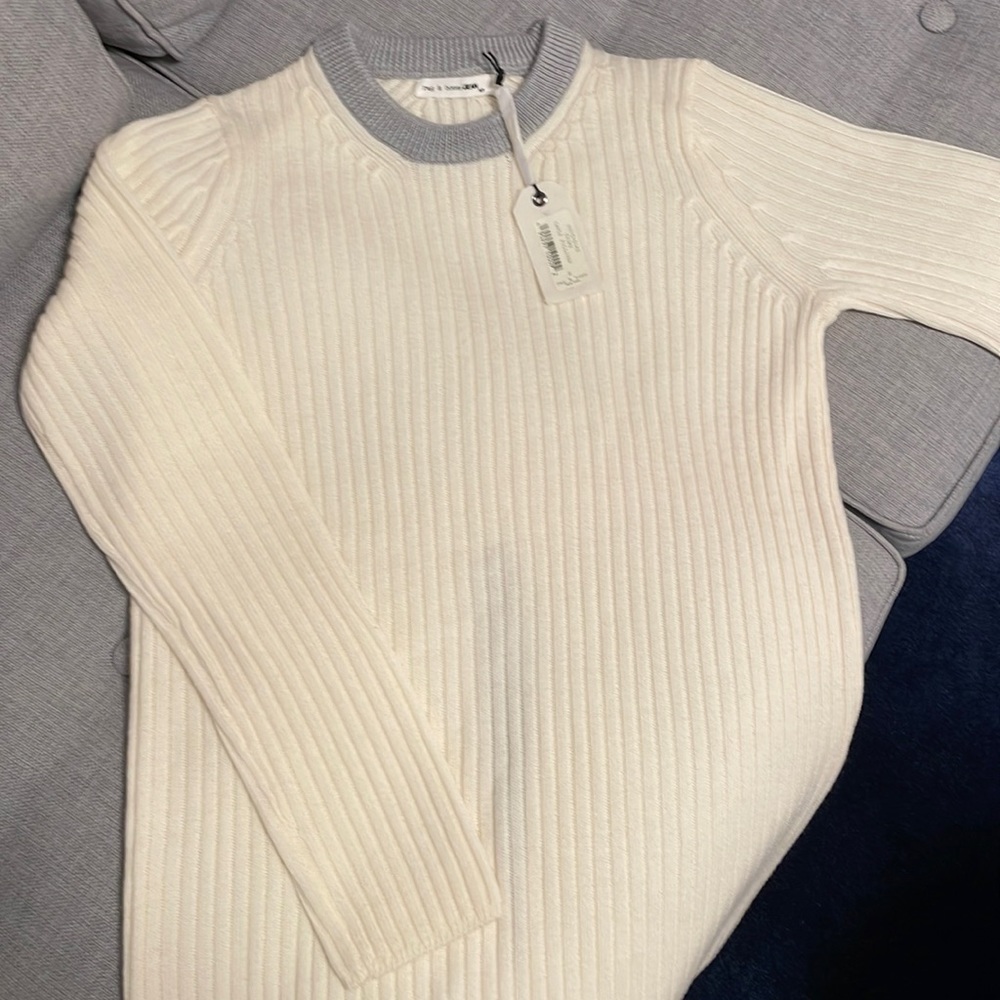 Rag & bone | Carly pullover split back sweater Ivory S